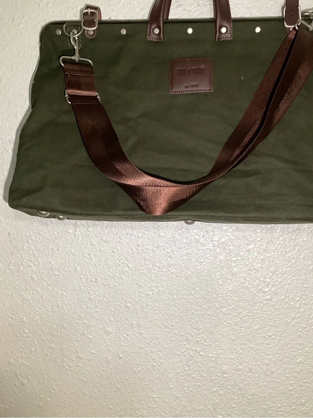 Line of green spacious olive